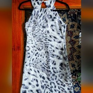 Parker leopard clear sequin summer dress